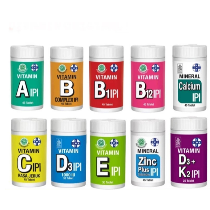 Vitamin A IPI, Vitamin B1 IPI, Vitamin B12 IPI, Vitamin B Complex IPI, Calcium IPI, Vitamin D3 IPI, 