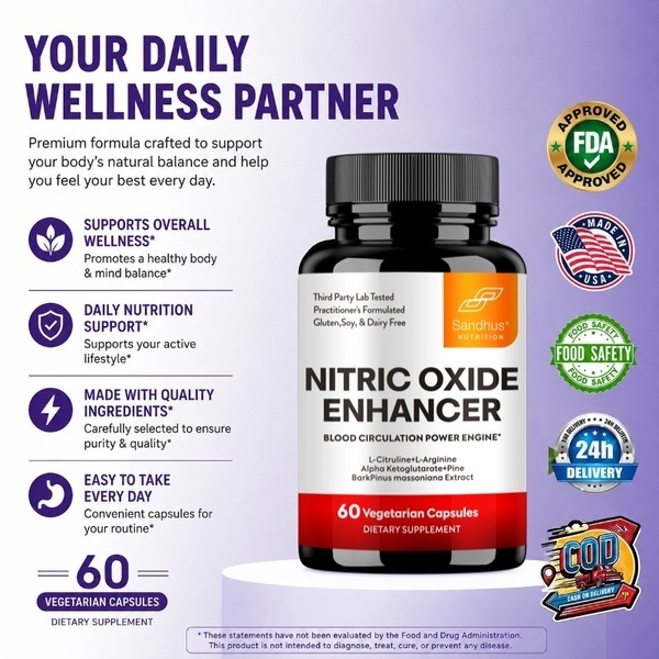 Formula Sirkulasi Optimal: L-Citrulline, Arginine AAKG & Ekstrak Pinus - 60 Kapsul
