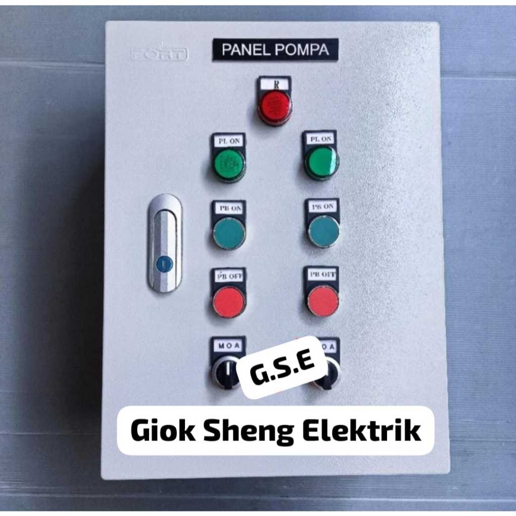 PANEL TIMER POMPA dan LAMPU KOLAM RENANG 10A AUTO-MANUAL