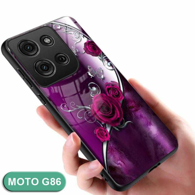 SoftCase Glass Kaca MOTOROLA G86 POWER - Casing HP MOTOROLA G86 POWER - N126