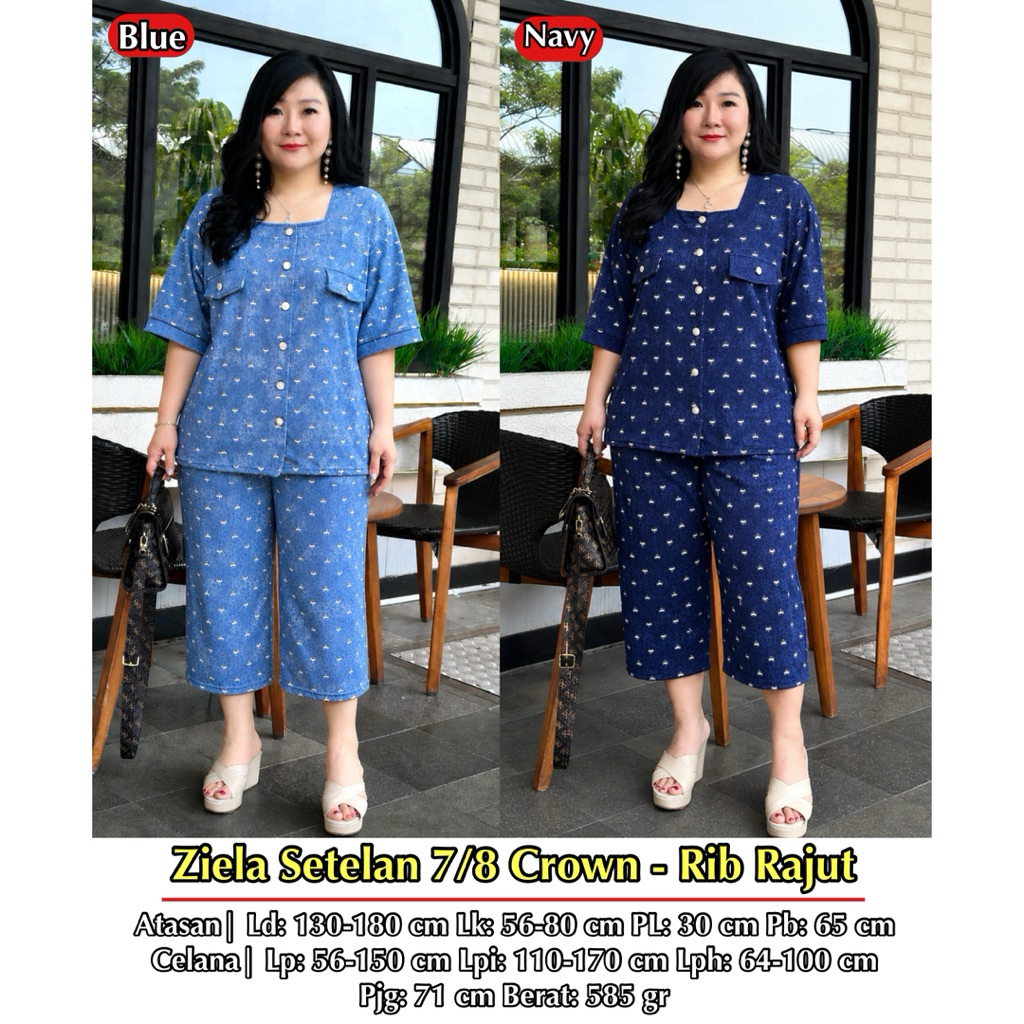 (ZIELA SETELAN CELANA) SETELAN WANITA KEKINIAN JUMBO BIGSIZE
