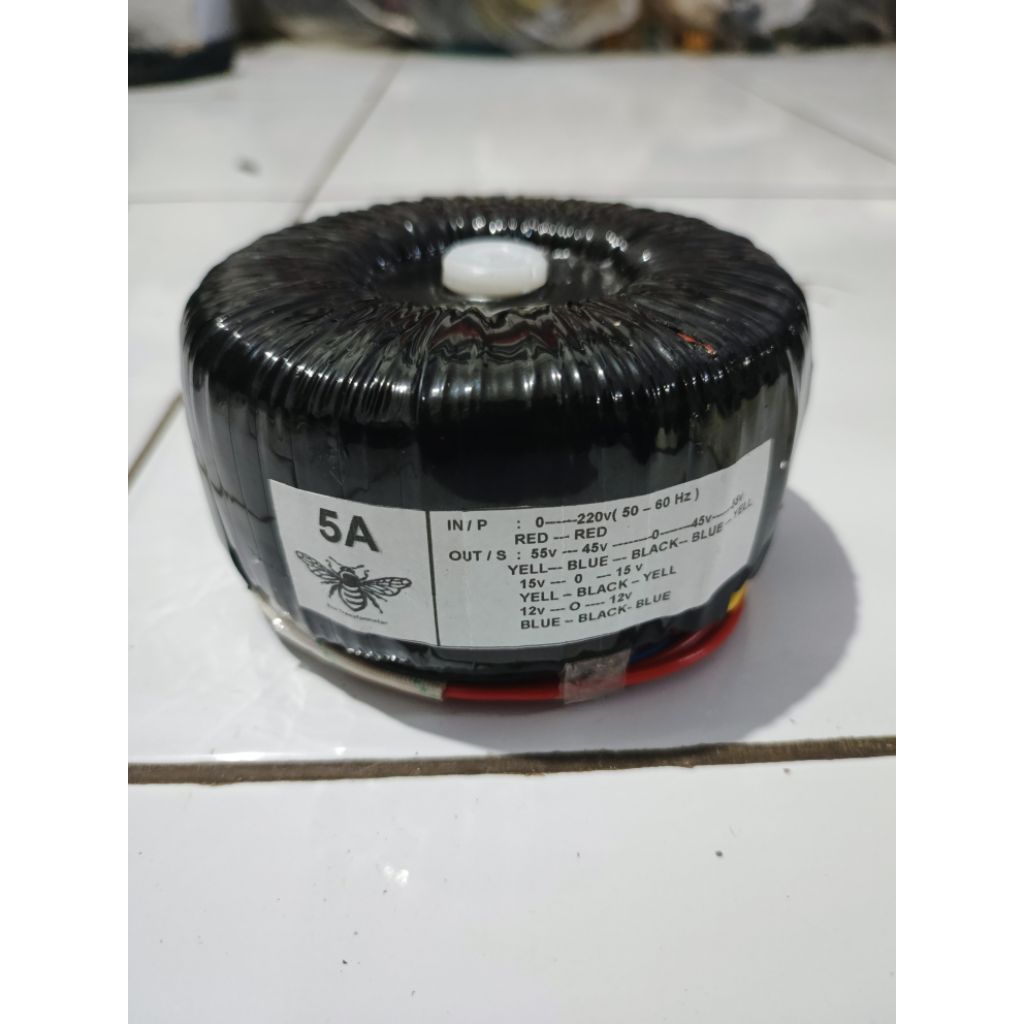 Trafo Toroid Donat 5A CT 55v  45v Trafo Toroid Donat 5A CT 55v  45v
