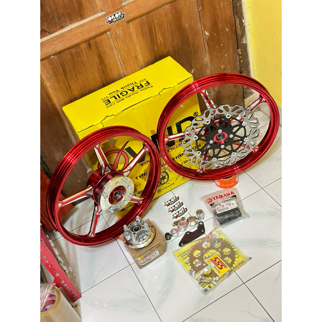 WHEELSET VND AK55 PNP CRF, KLX, DT, NINJA, CB 150R, SUPRA DD, SONIC, SATRIA FU (TINGGAL PASANG TANPA