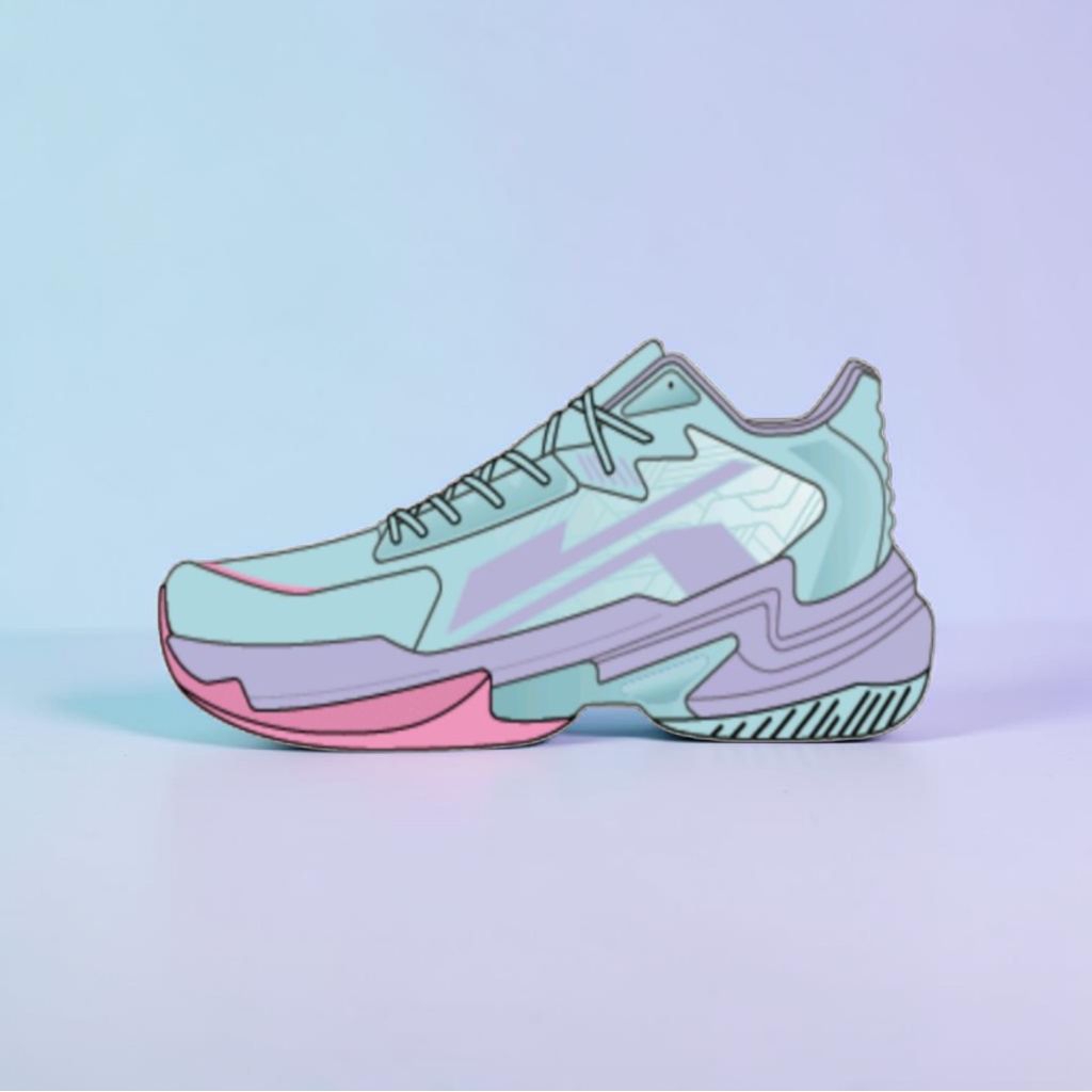Sepatu Voli/KKV12458/Karge Kintamani II/Aqua  Blue/Lavender/Pink