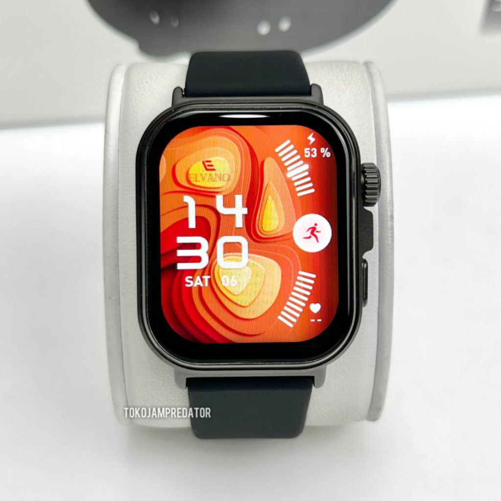 Jam Tangan Smartwatch ELVANO SW01 Black Original