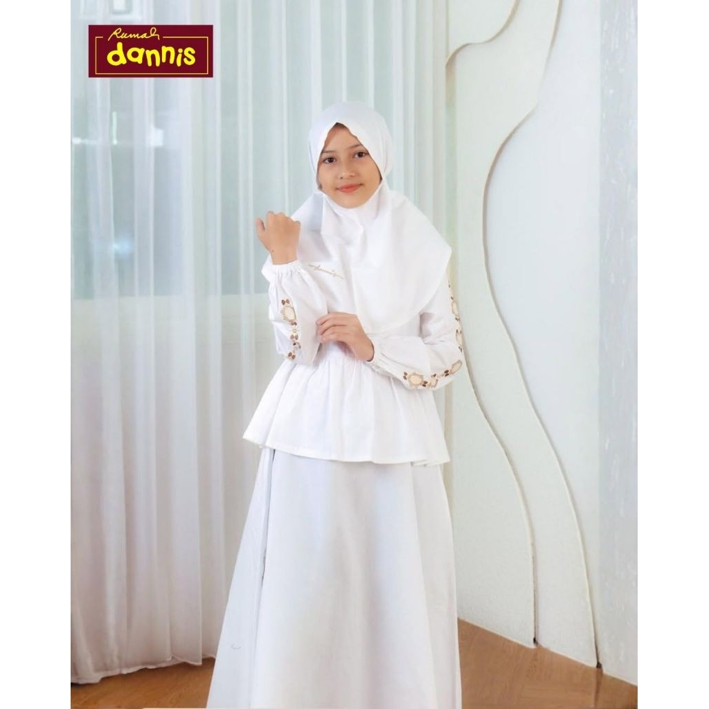 Dannis Putih Baju Ikhrom Anak Perempuan