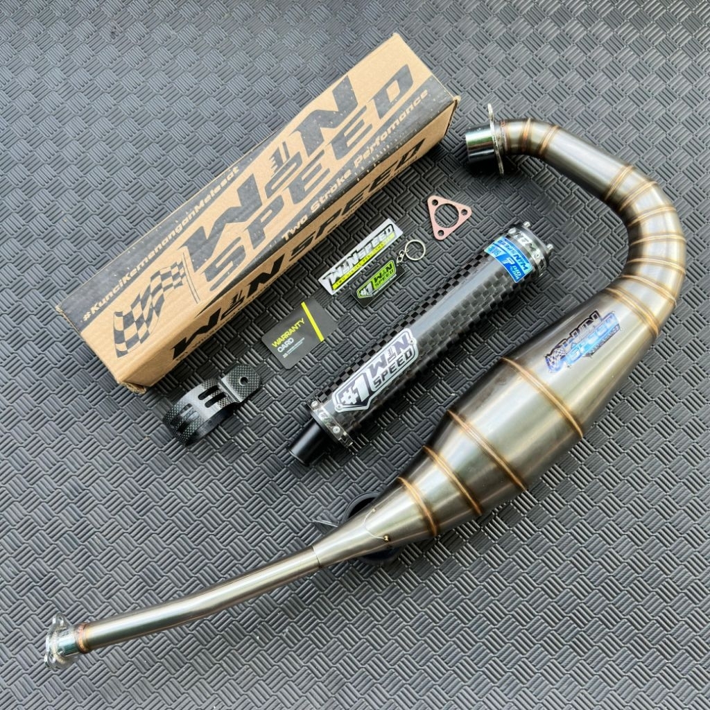 Knalpot SUZUKI RGR 150 JUMBO type Kolong Silincer karbon catur glossy ORIGINAL WINSPEED