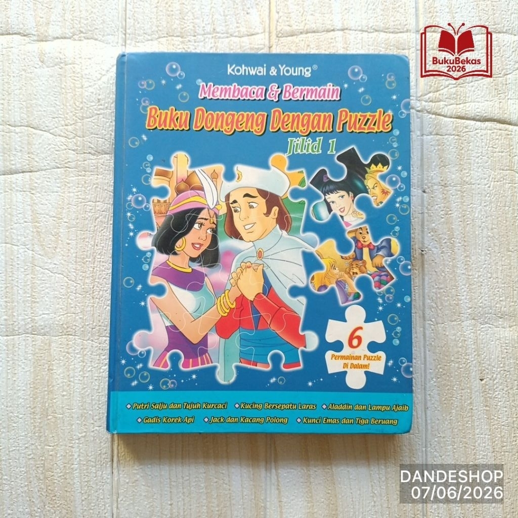 (board book) Buku Dongeng Dengan Puzzle Jilid 1 - Kohwai & Young Membaca & Bermain - Buku Cerita Ana