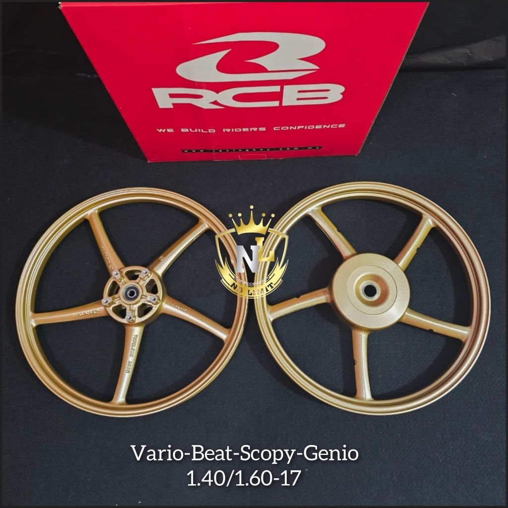 VELG RCB SP522 VARIO 110 125 150 GEN 2 3 BEAT SCOOPY GENIO ring 17 velg racing rcb sp522 original