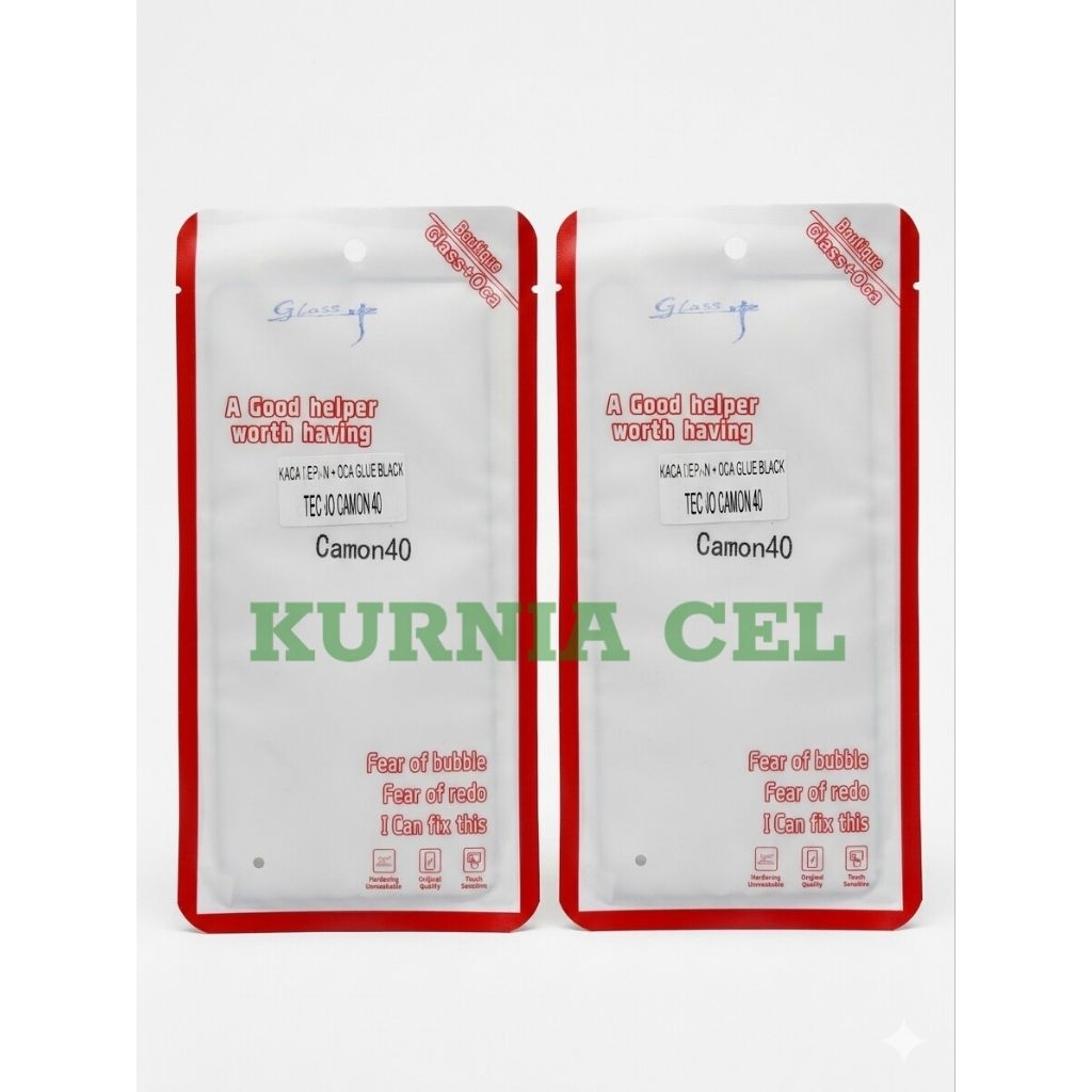 KACA GLASS LCD PLUS LEM OCA FOR TECNO CAMON 40