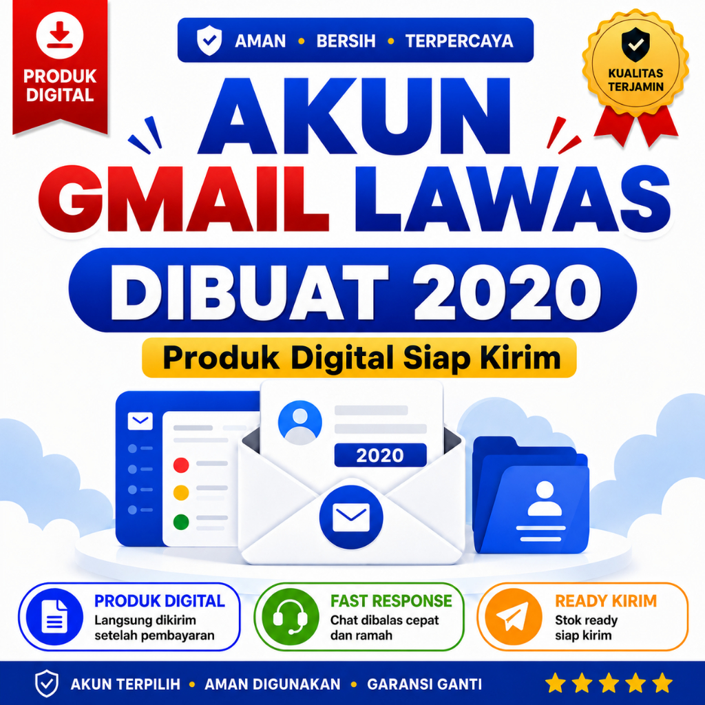 Akun Gmail Lawas Dibuat Tahun 2020 Produk Digital Siap Kirim