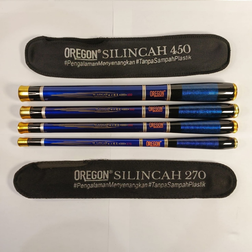 Tegek Carbon Oregon Silincah 210cm 240cm 270cm 300cm 360cm 450cm Joran Teleskopik Ruas Pendek Travel
