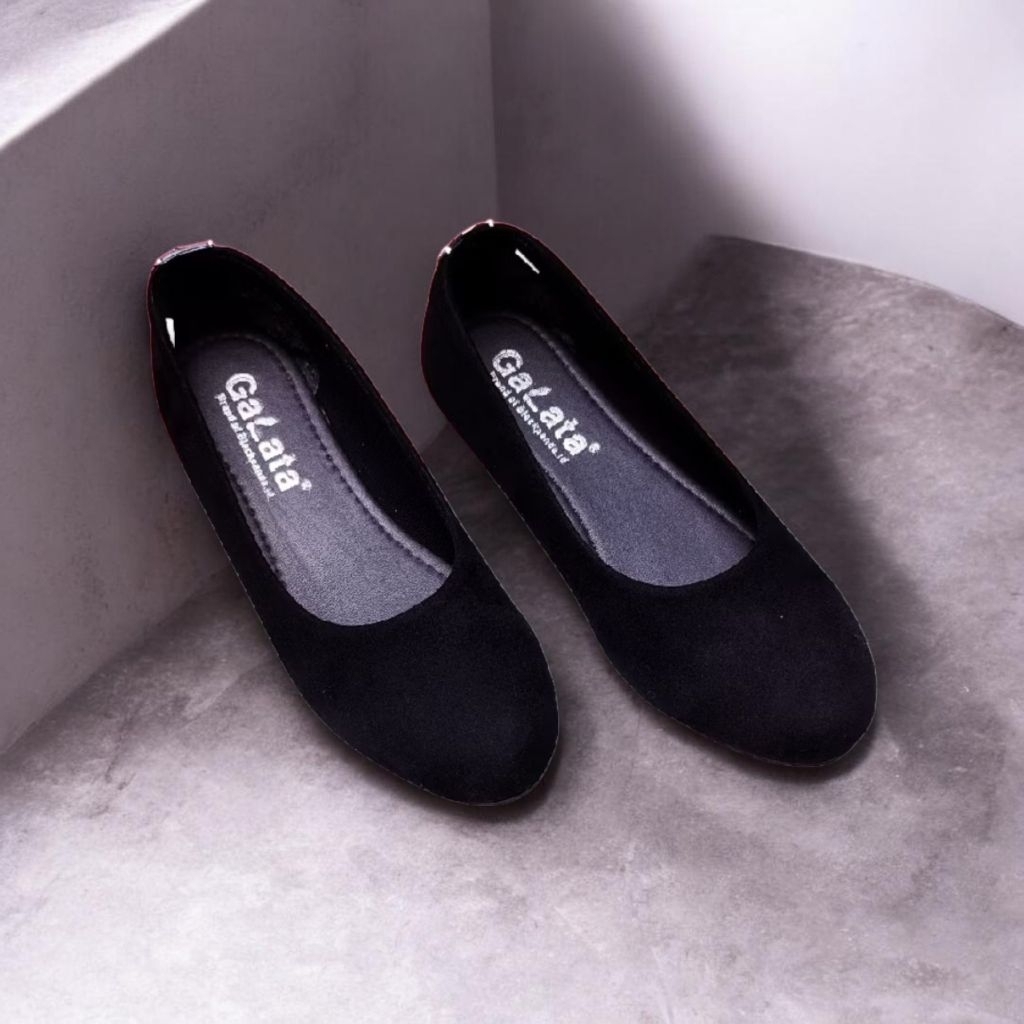 sepatu black panda flatshoes/sepatuwanita / sepatu black panda /sepatu wanita polos /sepatu kerja