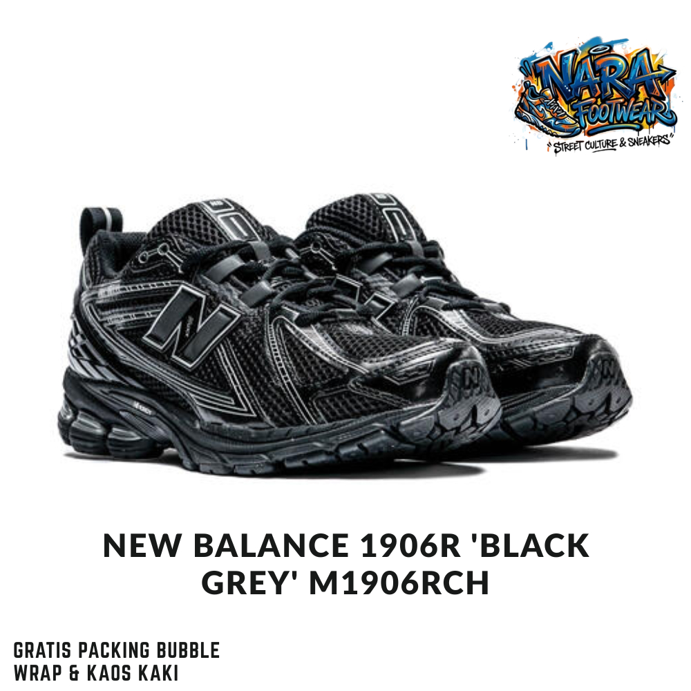 Sepatu 1906R 'Black Grey' M1906RCH Sneakers For Mens