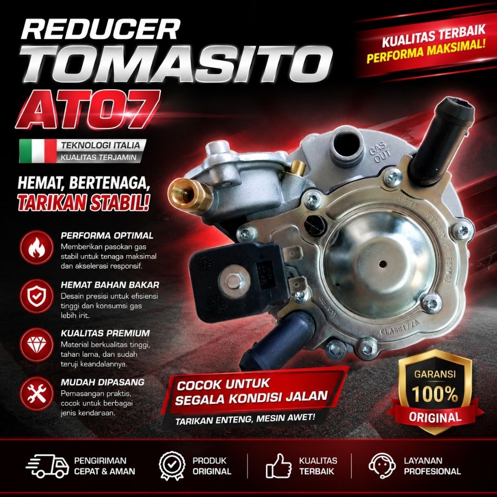 Reducer LPG Tomasetto AT07 Original | Reduser BBG Mobil Single Point & Karburator | Hemat BBM, Tarik