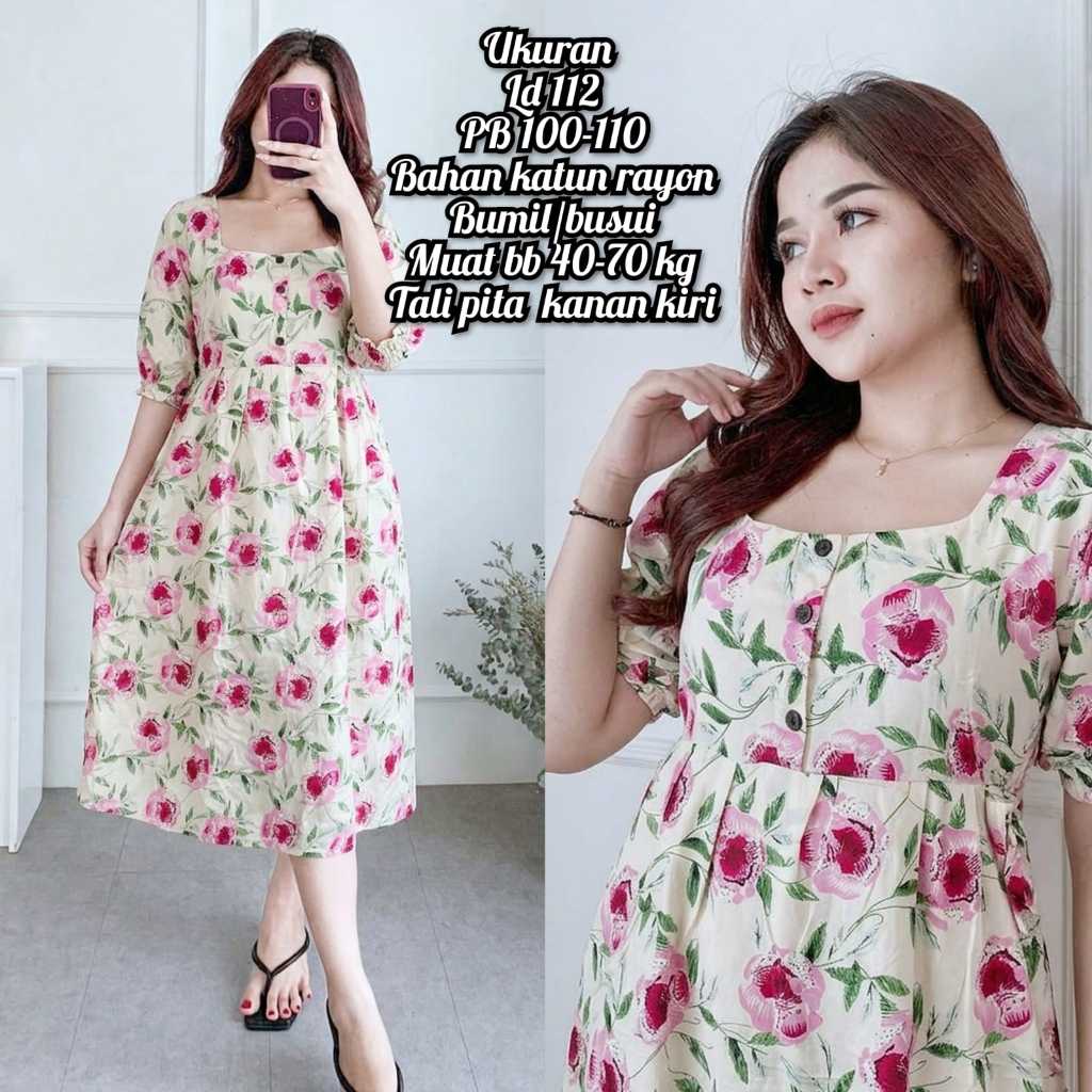 DRESS JUMBO DANIRA BB 70 MASUK/ DASTER BUSUI/ DASTER IBU HAMIL/ DASTER KERUT/ DASTER KEKINIAN / DAST