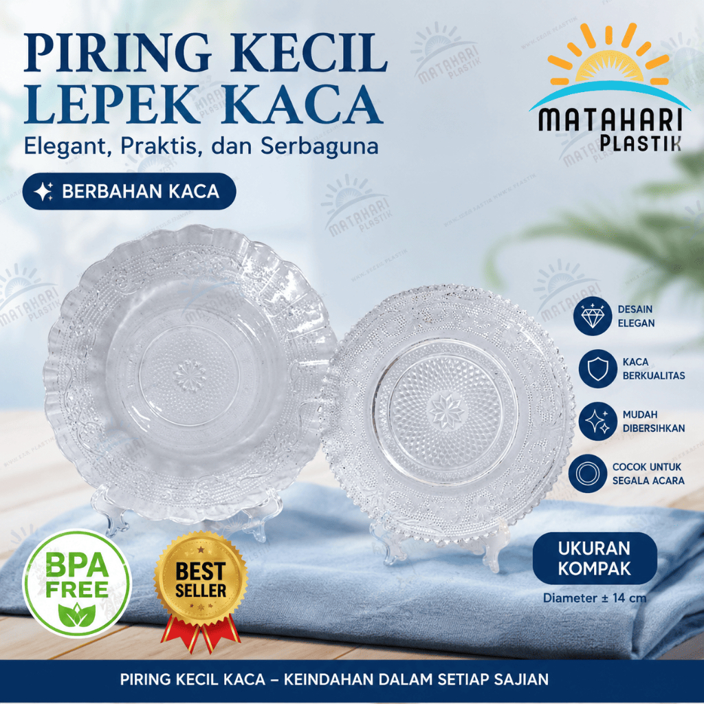Piring Kecil Kaca/Piring Lepek KIG PM 4,5 S/Lepek KIG 6"/Piring Lepek Kaca
