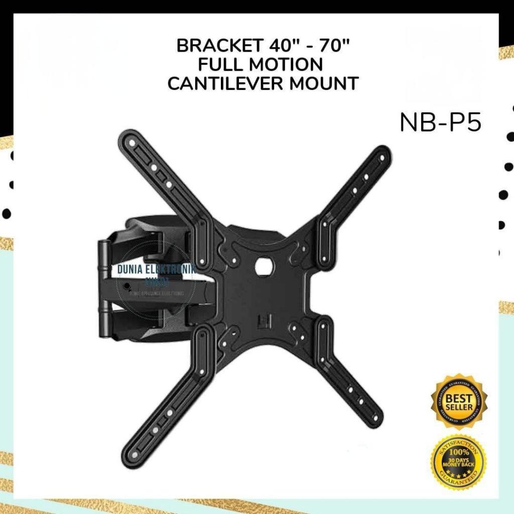 Bracket TV Monitor 40-70 Inch Full Motion Cantilever P5 - Breket TV Dinding