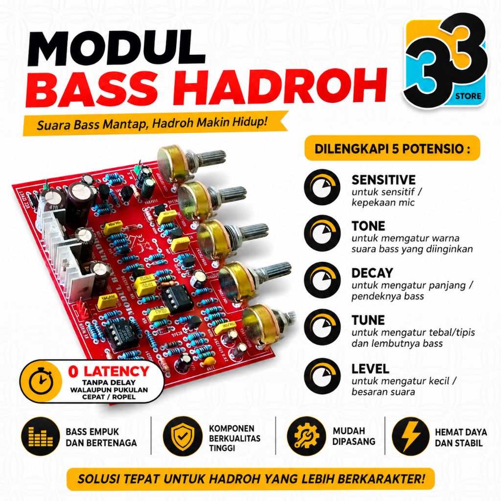 MODUL BASS HADROH - MODUL HADRAH KIT MODUL BASS - MODUL RAKITAN UNTUK BAS - MODUL BAS HARDOH BASS DR