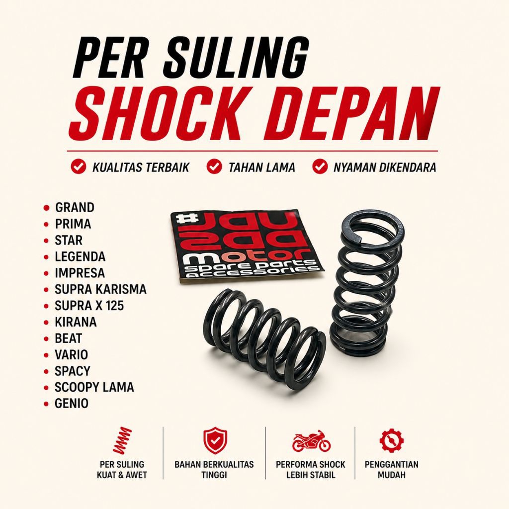 PER SULING SHOCK DEPAN GRAND PRIMA STAR LEGENDA IMPRESA SUPRA KARISMA KIRANA SUPRA X 125 REVO BLADE 