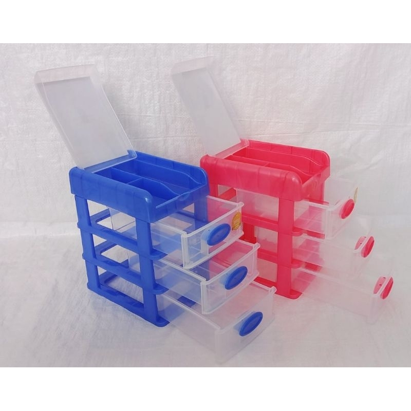 Rak Susun Plastik / Laci Susun  / Container Susun Mini / Rak ATK / Rak Bumbu Plastik