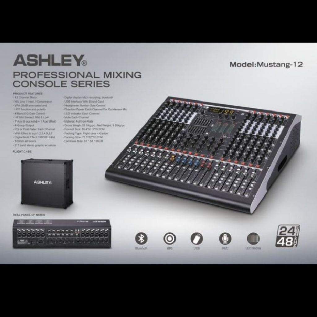 Mixer Ashley Mustang 12 Mixer Audio Ashley  12 Channel Mustang 12