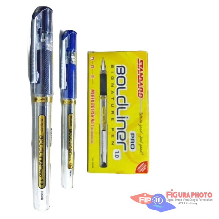 Pulpen Boldliner Standar 1.0 / Pulpen Tanda Tangan, Tinta Tebal Harga @1PCS