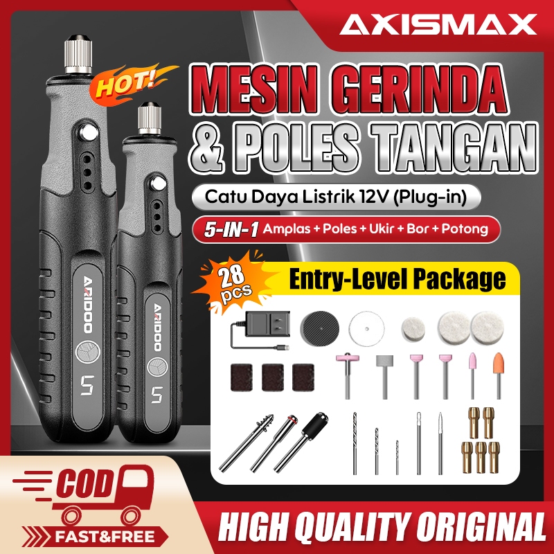 Bor Mini bor mini listrik ARIDOO Bor Mini Grinder Set Mesin Ukir Poles Gerinda Listrik Alat Ukir Gra