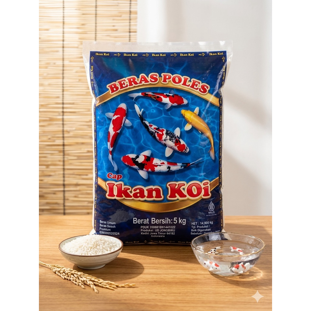 Beras Poles Ikan Koi Biru / Beras Koi Bramo