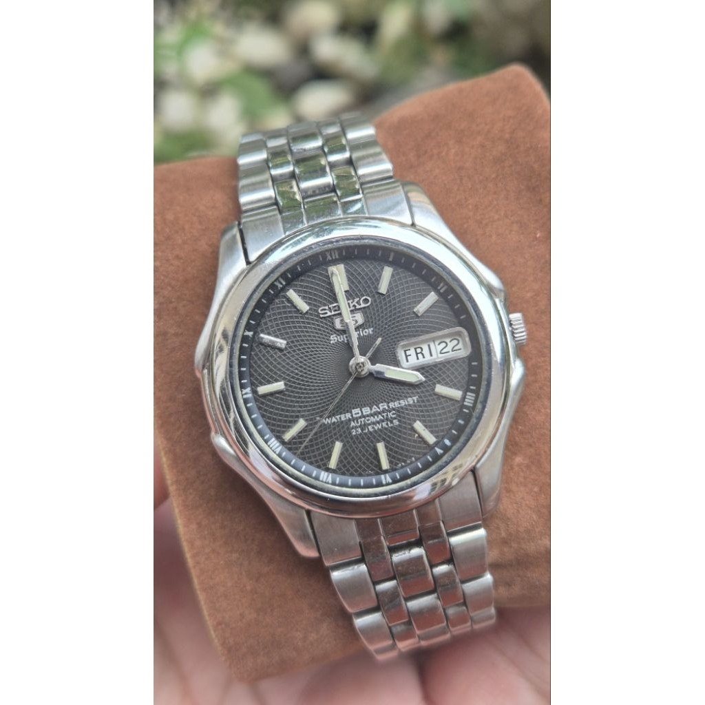 jam tangan vintage Seiko 5 Superior SKZ025 "Whirlpool" second