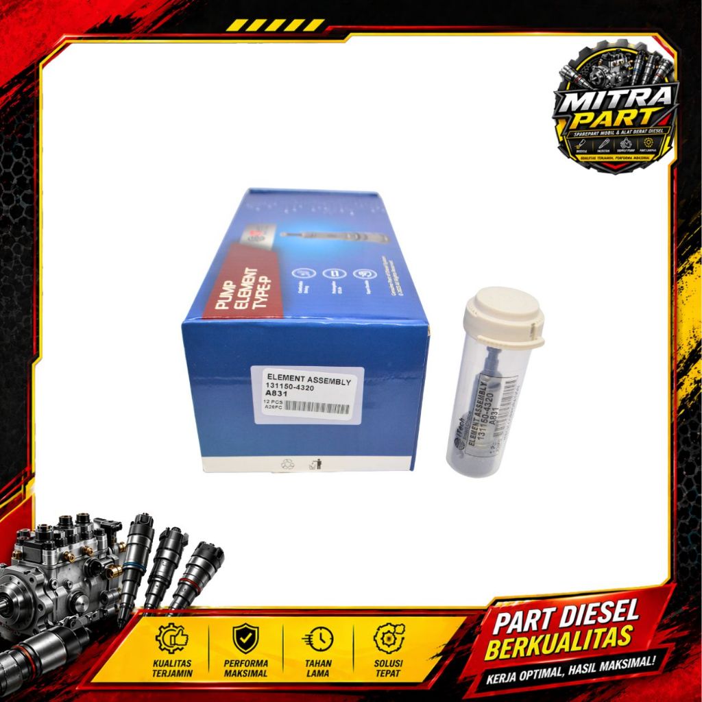 Plunger Element ITECH 131150-4320 A893 Isuju Elf NKR NKR55 NKR66 Mesin 4HF1 Plunyer Bospom Pompa Inj