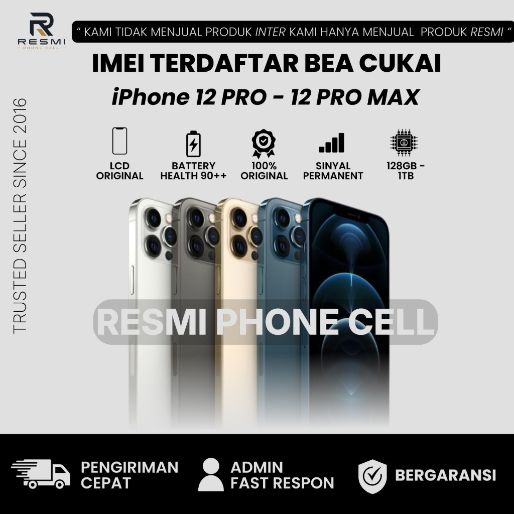 IPhone 12 Pro - 12 Pro Max 64gb 128gb Terdaftar IMEI BC (Beacukai) Lcd Original Mulus Original Bukan