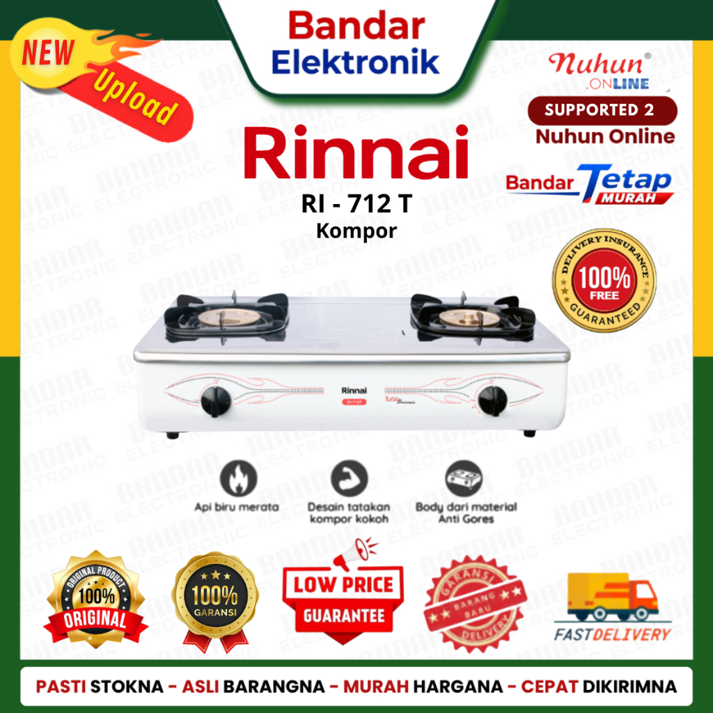 RINNAI Kompor 712 T Kompor Gas 2 Tungku