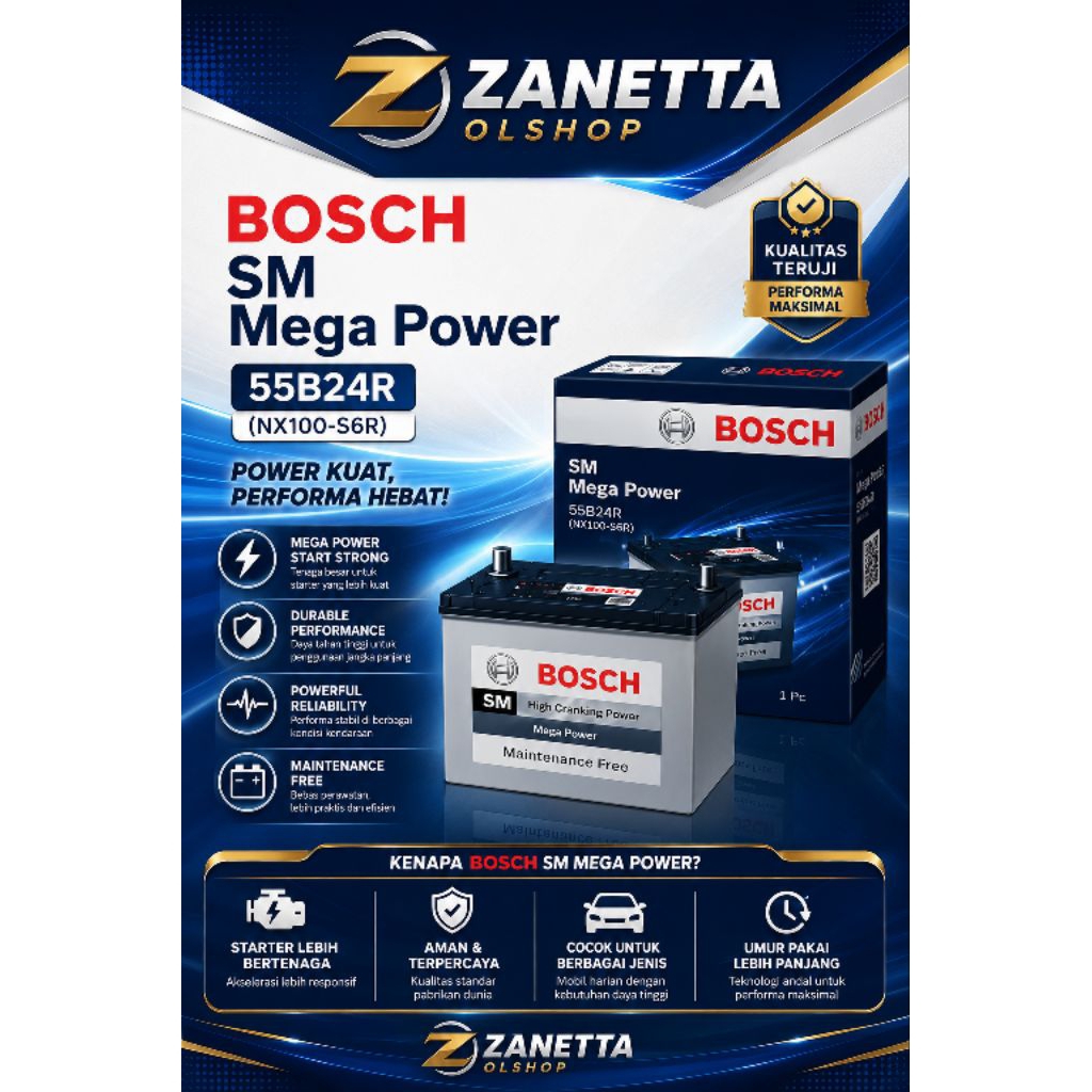 Aki Bosch nx100-5R MF 55B24R kering