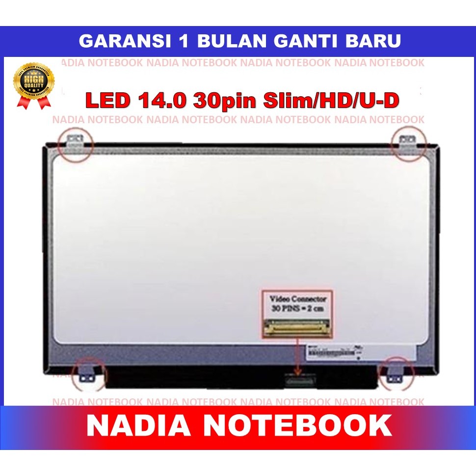 LCD LED Asus A455LB A455LD A456 A456U A456UF A456UQ 14.0 14 Inch 30 Pin 30pin Slim Tipis HD Bracket 