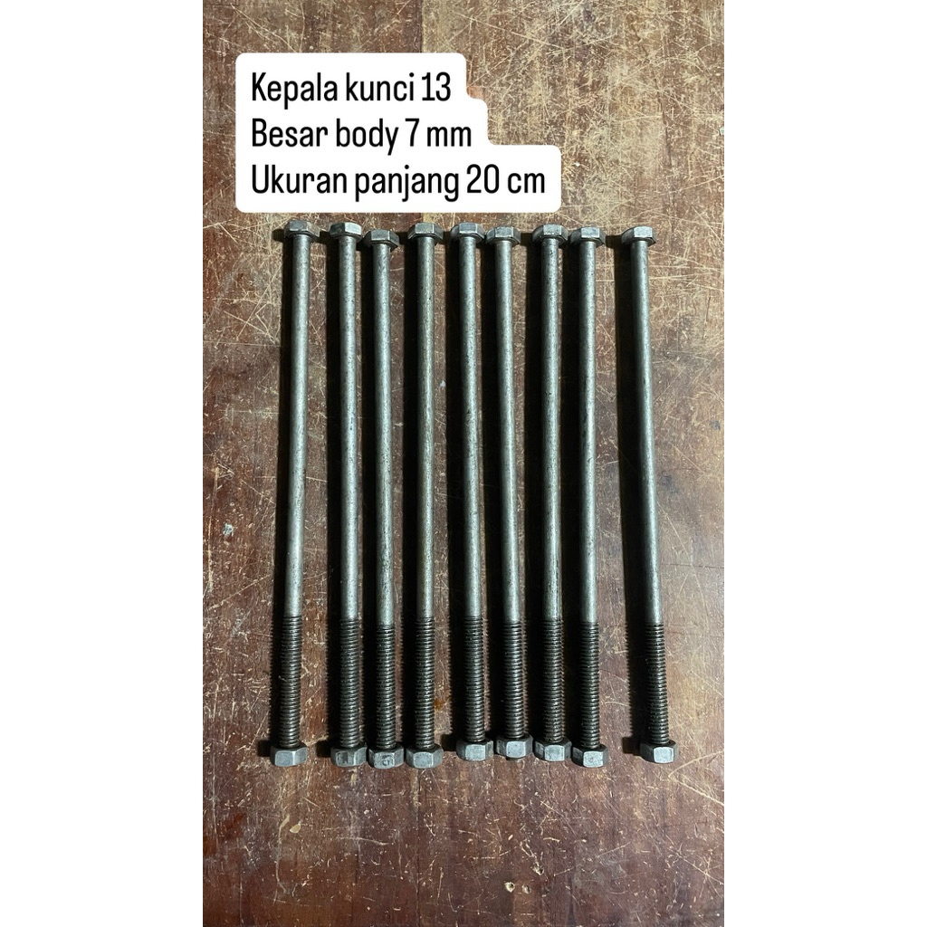 Baut Kayu Balok || Baut Blander M7 panjang 20 CM kunci 12
