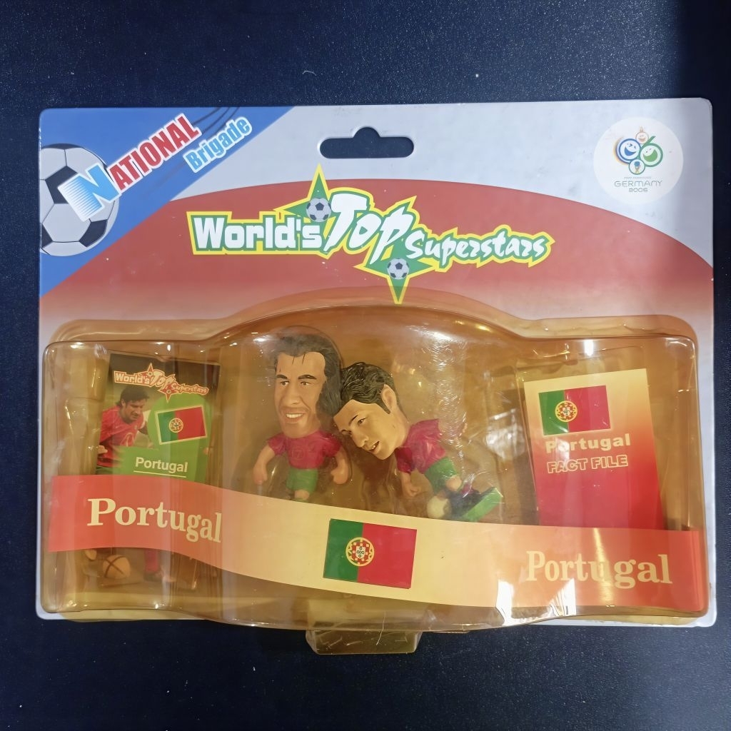 Action figure original Corinthian Prostars Worlds Top Superstars Edition Luis Figo dan Cristiano Ron