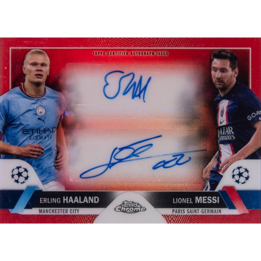 Fullprint Replica Kartu Mainan Anak Jadul Bola tanda tangan messi & haaland