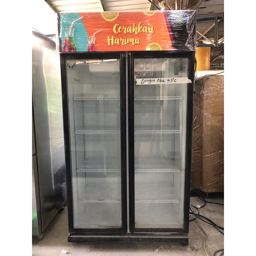 Lemari Pendingin Kaca 2 Pintu / Showcase Chiller 800 Liter || BEKAS