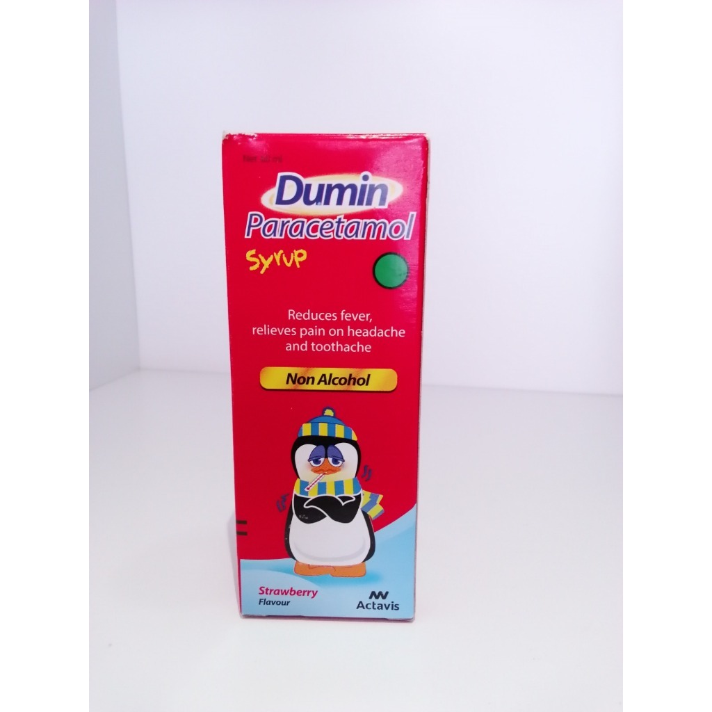 Dumin Parasetamol Sirup Anak Demam 60ml Strawberry