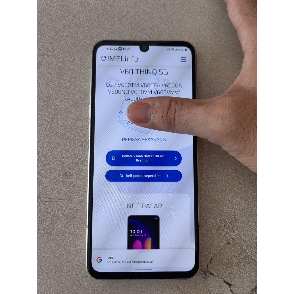LG V60 ThinQ 5G 8/256 all operator white list