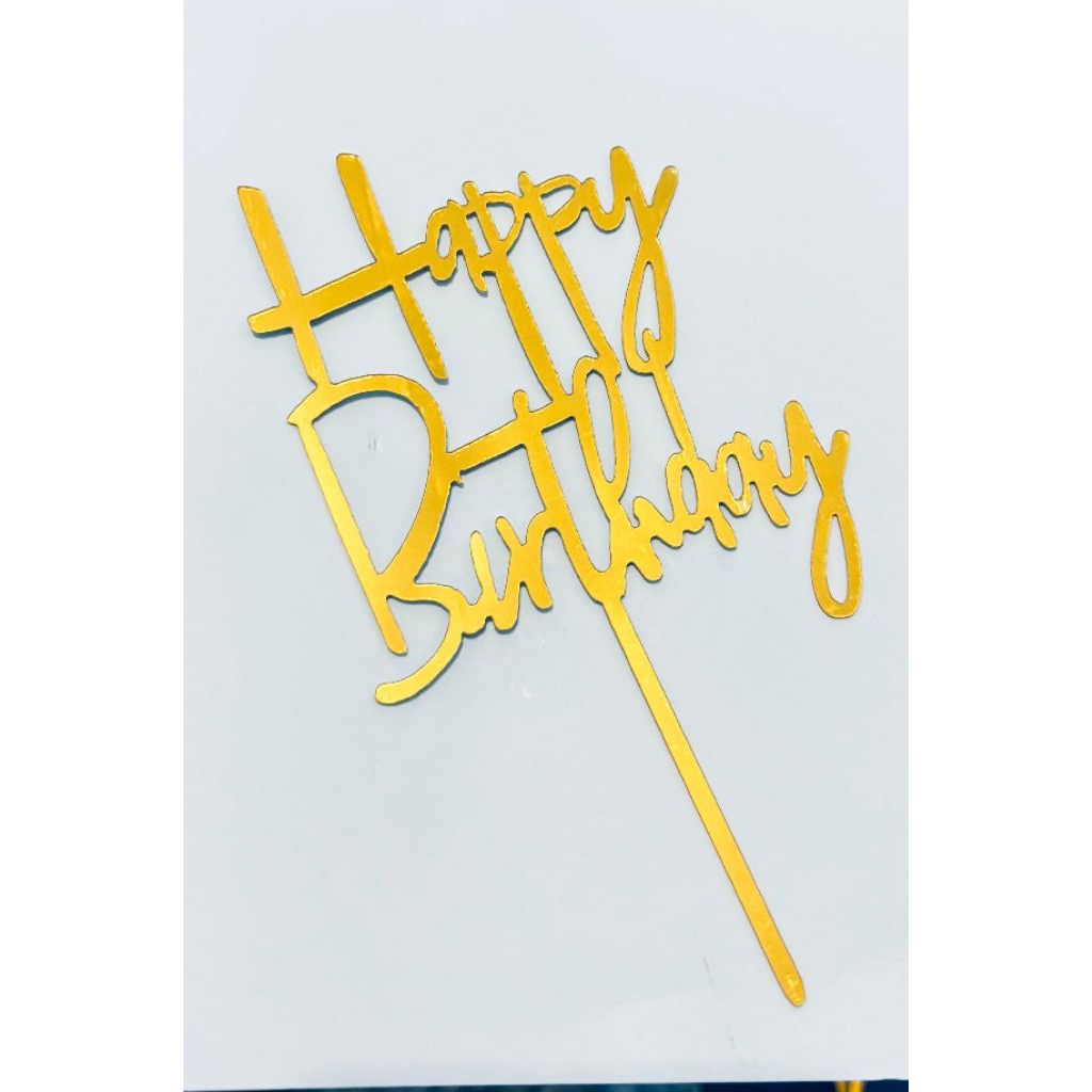 Topper akrilik HBD/Akrilik HBD/ Topper akrilik ulang tahun
