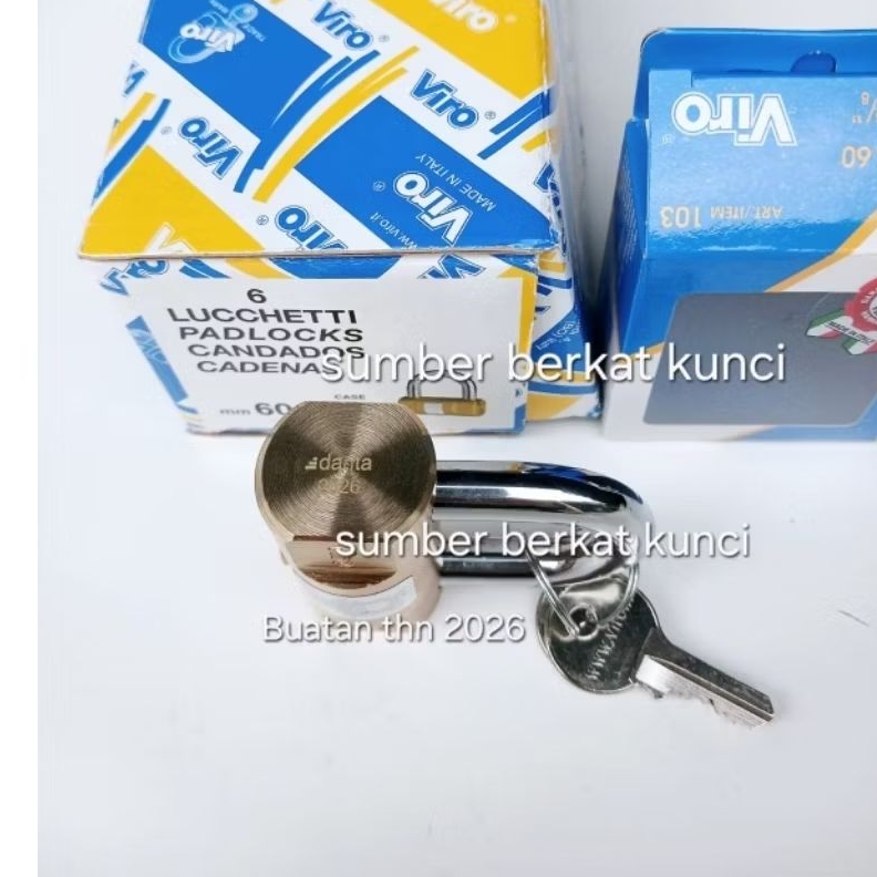 Gembok viro 60mm bulat , Gembok viro 60 mm bulat