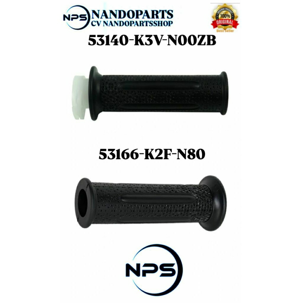 Handgrip HItam Honda Stylo 160 Kiri Dan Kanan Original AHM (53140K3VN00ZB-53166K2FN80)
