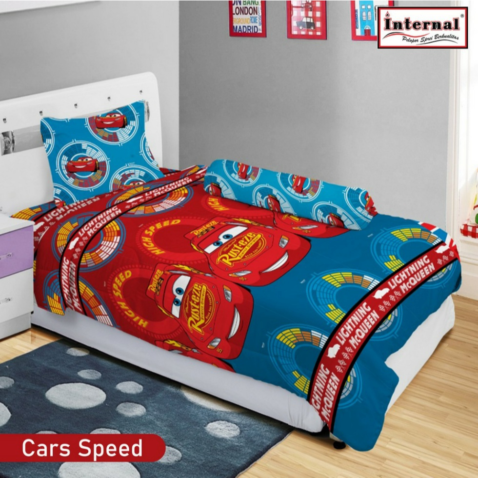 Bedcover Set Internal Single 120x200 - Cars Speed