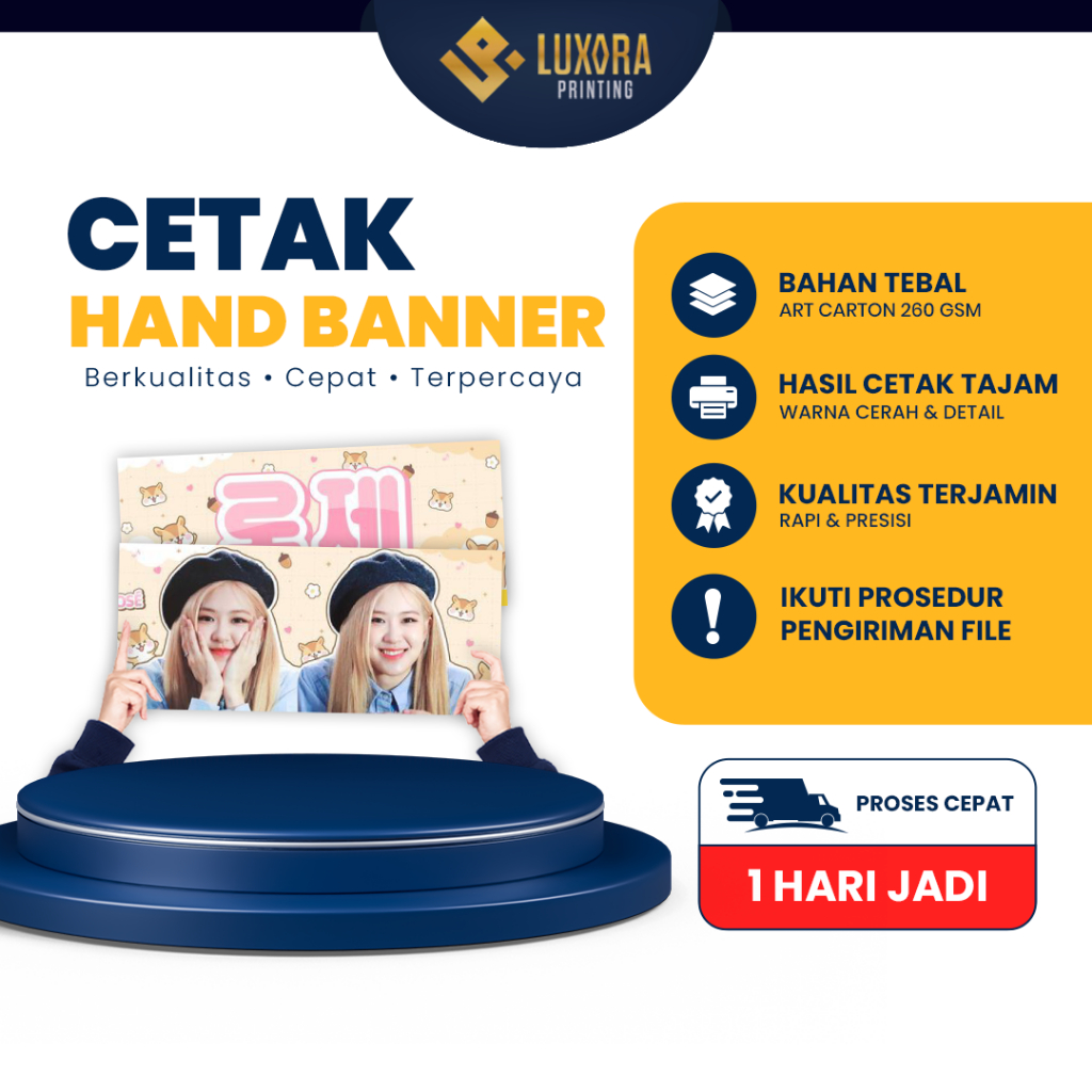 ( Sehari Kelar ) custom Cetak Hand Banner Slogan Freebies Kpop Fans