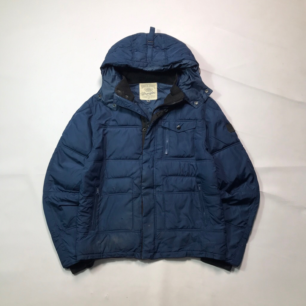 down jacket wrangler, jacket bulang wrangler, jacket puffer wrangler, jacket gelembung