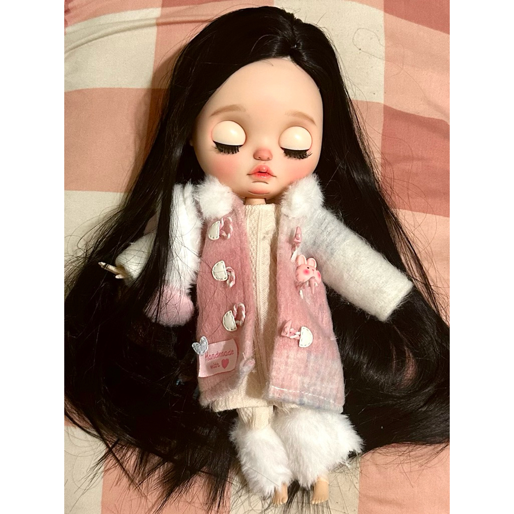 Wig Blythe Rambut Hitam Wig || Rambut BJD