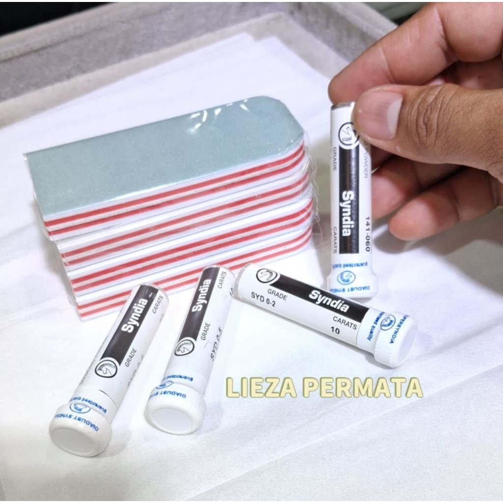 PAKET SERBUK INTAN SYNDIA + SPARTAX ALAT POLES PENGKILAU BATU ORIGINAL