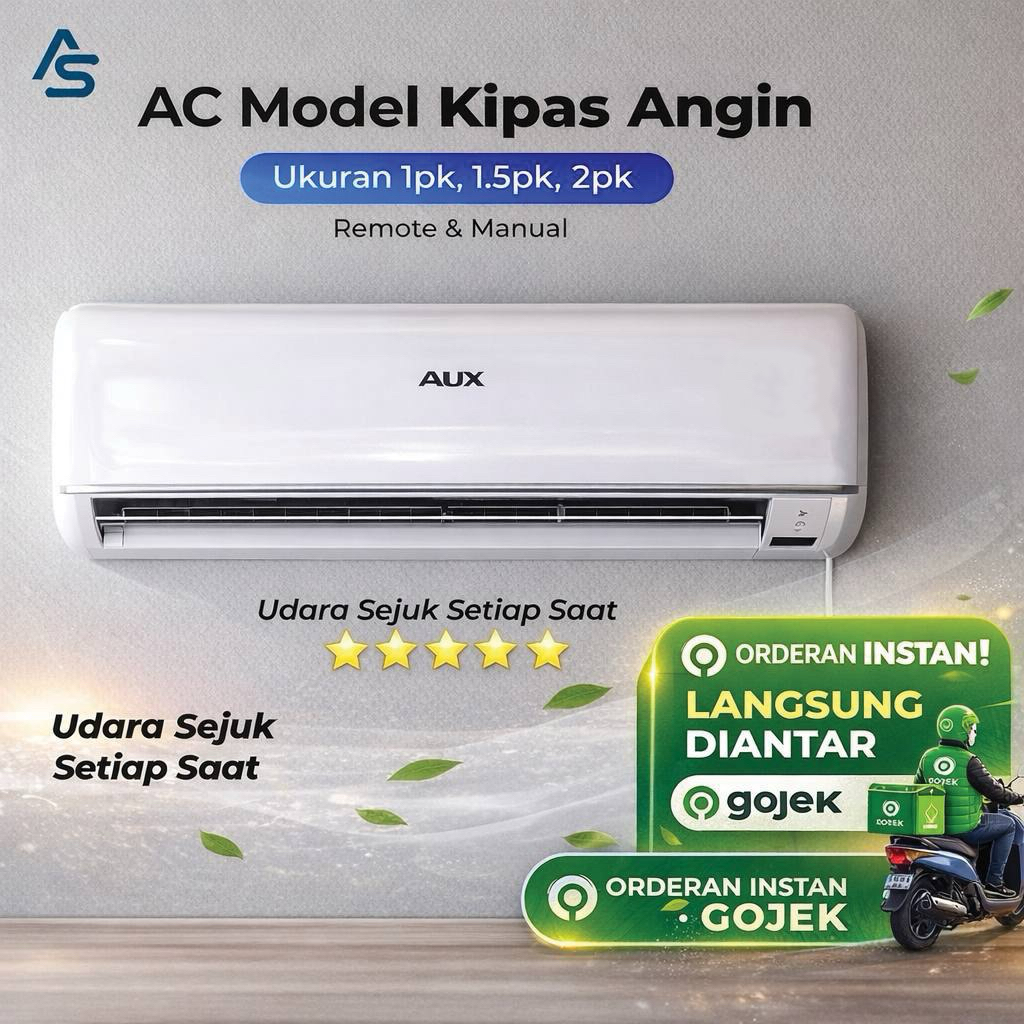 Khusus Gojek /Kipas Angin Model AC/ Kipas Angin AC LED/ Kipas Angin Model AC Remote